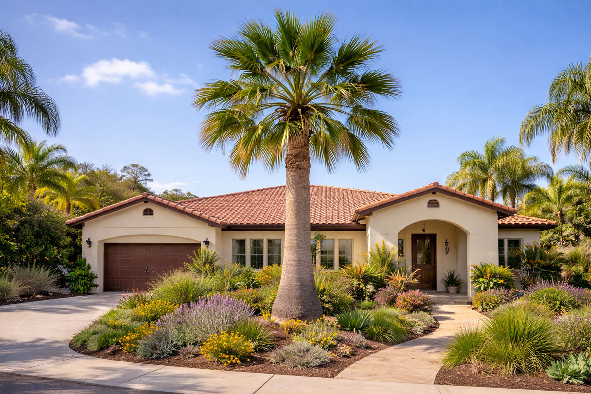 San Diego California fan palm - LC Tree Service